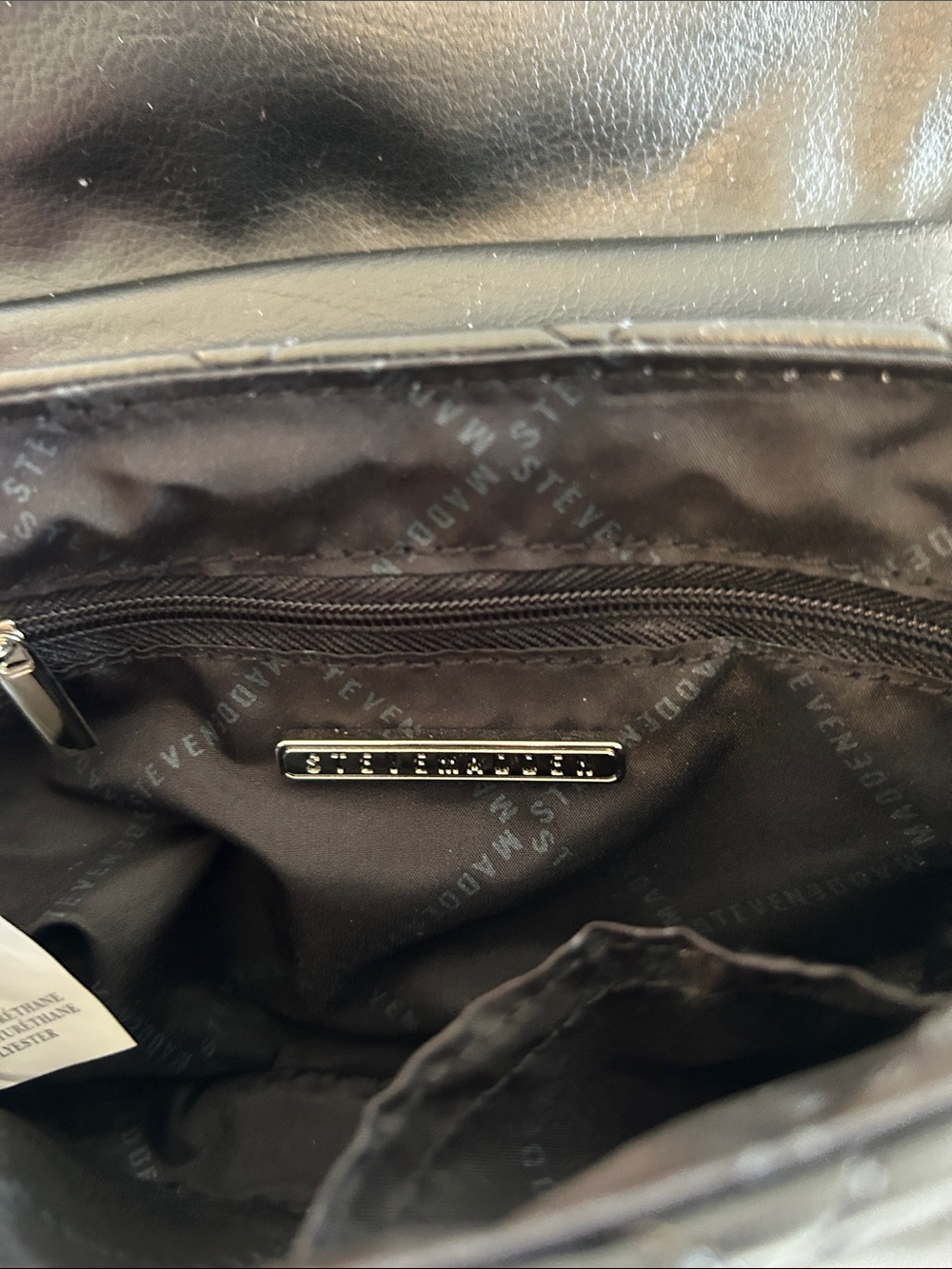 Quilted Black Crossbody Bag with Silver Hardware - Picture 4 of 8